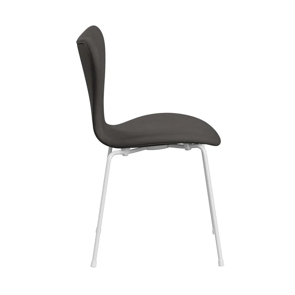 Fritz Hansen Series 7™ Chair Full Upholstery, White/Comfort Dark Grey (C60008)