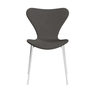 Fritz Hansen Series 7™ Chair Full Upholstery, White/Comfort Dark Grey (C60008)