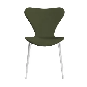 Fritz Hansen Series 7™ Chair Full Upholstery, White/Comfort Green/Grey