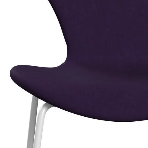 Fritz Hansen Series 7™ Chair Full Upholstery, White/Comfort Violet Dark