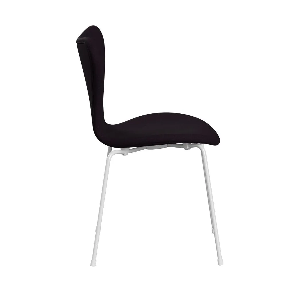 Fritz Hansen Series 7™ Chair Full Upholstery, White/Divina Aubergine (Div376)