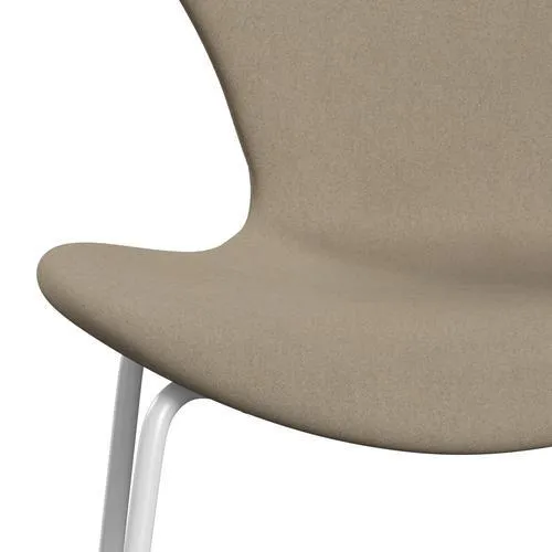 Fritz Hansen Series 7™ Chair Full Upholstery, White/Divina Light Beige