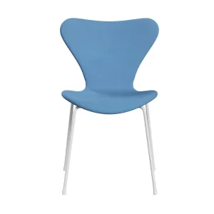 Fritz Hansen Series 7™ Chair Full Upholstery, White/Divina Light Blue (Div712)