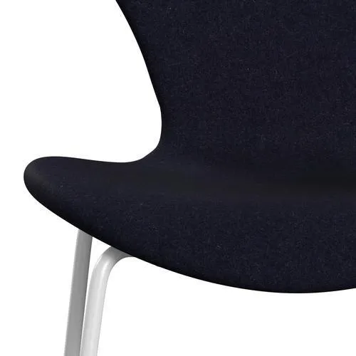 Fritz Hansen Series 7™ Chair Full Upholstery, White/Divina Md Navy Dark