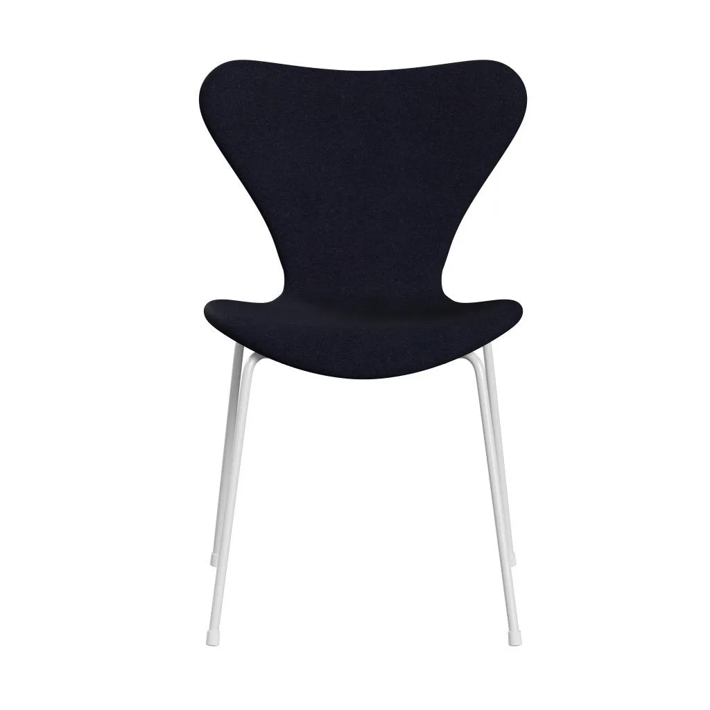 Fritz Hansen Series 7™ Chair Full Upholstery, White/Divina Md Navy Dark