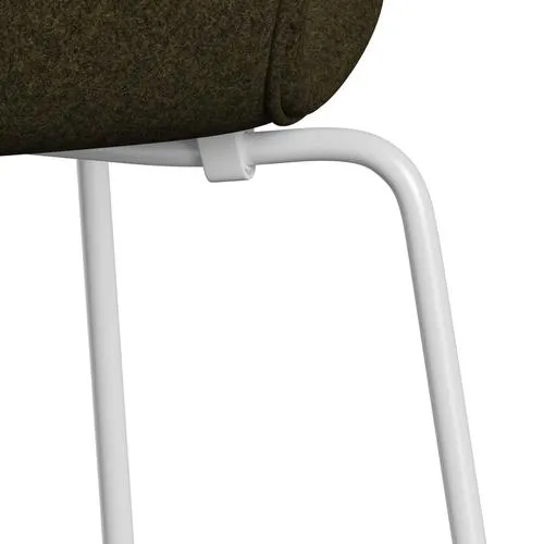 Fritz Hansen Series 7™ Chair Full Upholstery, White/Divina Melange Dusty Olive