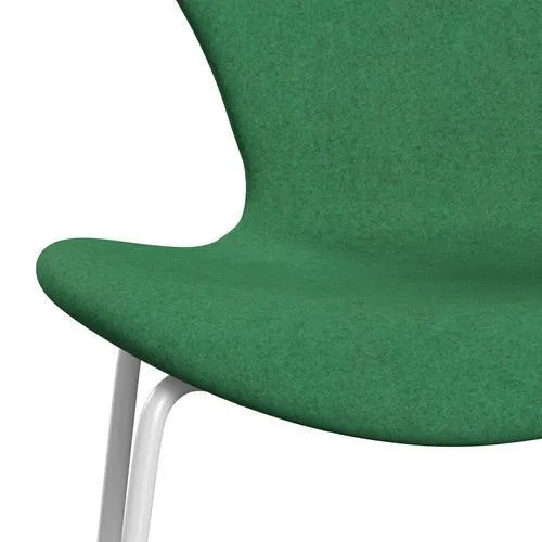 Fritz Hansen Series 7™ Chair Full Upholstery, White/Divina Melange Green
