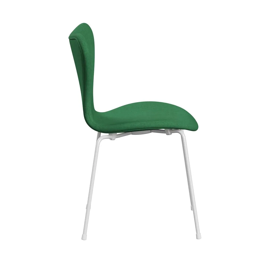 Fritz Hansen Series 7™ Chair Full Upholstery, White/Divina Melange Green