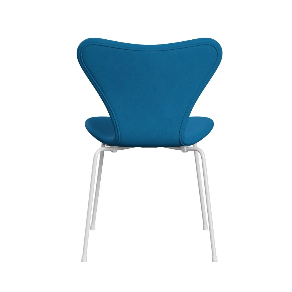 Fritz Hansen Series 7™ Chair Full Upholstery, White/Divina Turquoise
