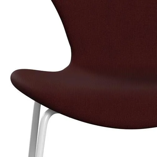 Fritz Hansen Series 7™ Chair Full Upholstery, White/Fame Dark Bordeaux