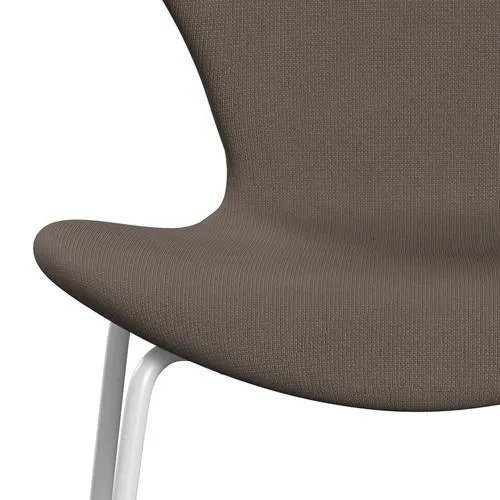 Fritz Hansen Series 7™ Chair Full Upholstery, White/Fame Silver Dark