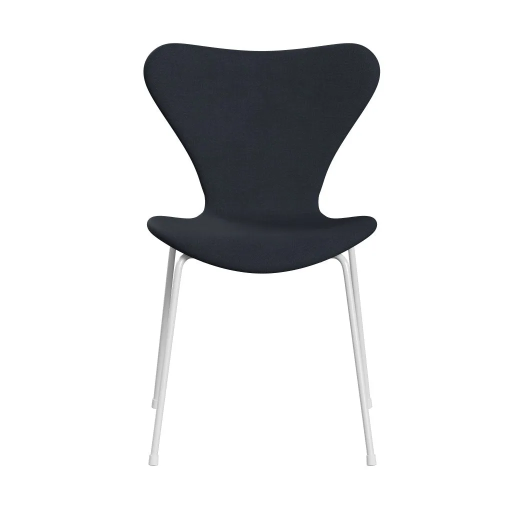 Fritz Hansen Series 7™ Chair Full Upholstery, White/Fiord Midnight Blue