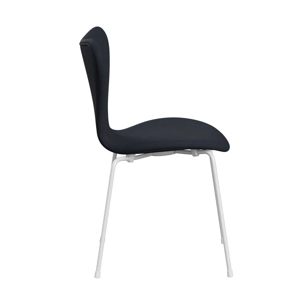 Fritz Hansen Series 7™ Chair Full Upholstery, White/Fiord Midnight Blue