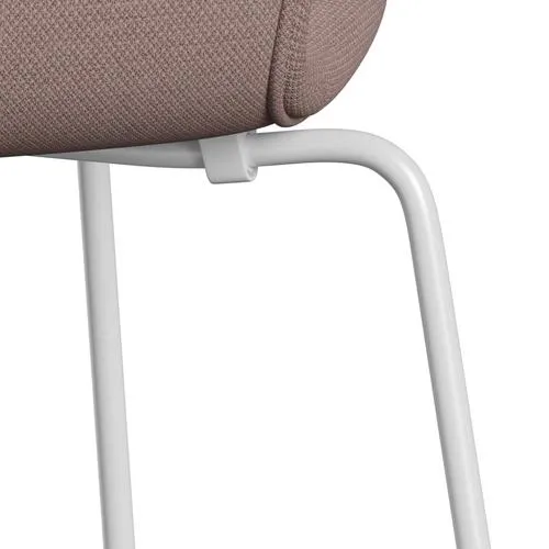 Fritz Hansen Series 7™ Chair Full Upholstery, White/Fiord Pink/Tan
