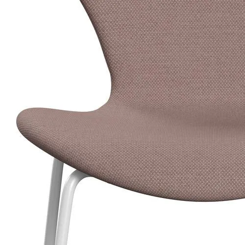 Fritz Hansen Series 7™ Chair Full Upholstery, White/Fiord Pink/Tan