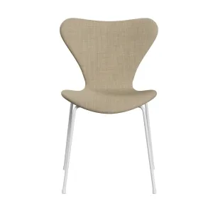Fritz Hansen Series 7™ Chair Full Upholstery, White/Remix Beige (Rem223)