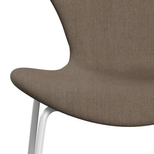 Fritz Hansen Series 7™ Chair Full Upholstery, White/Remix Beige (Rem233)