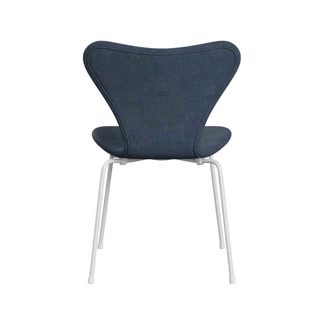 Fritz Hansen Series 7™ Chair Full Upholstery, White/Remix Dark Blue (Rem836)