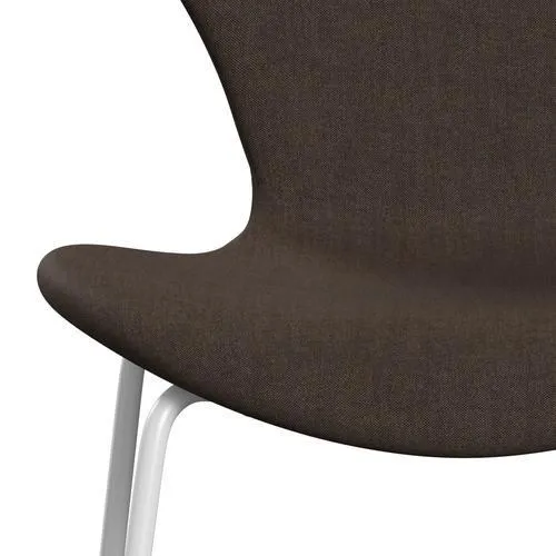 Fritz Hansen Series 7™ Chair Full Upholstery, White/Remix Dark Brown (Rem356)