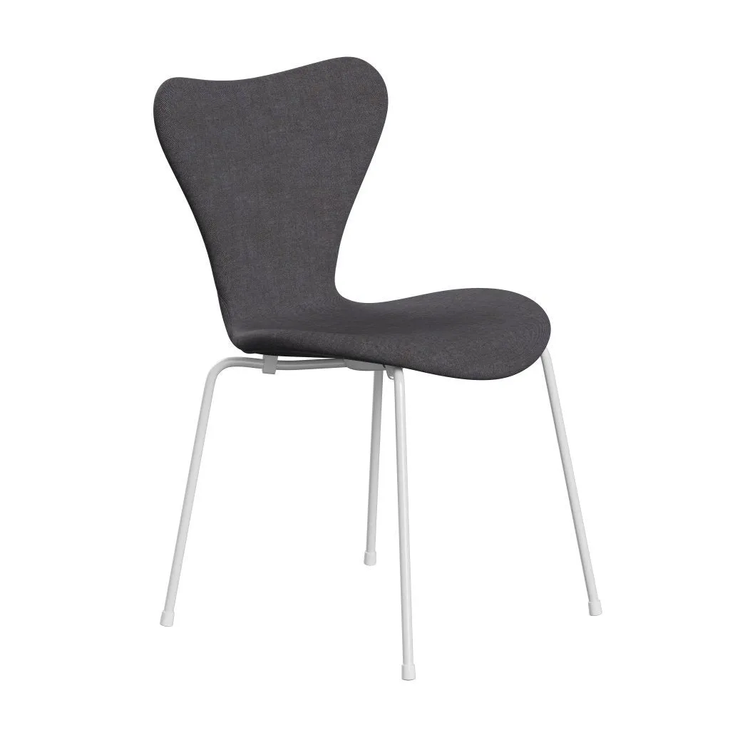 Fritz Hansen Series 7™ Chair Full Upholstery, White/Remix Dark Grey (Rem266)