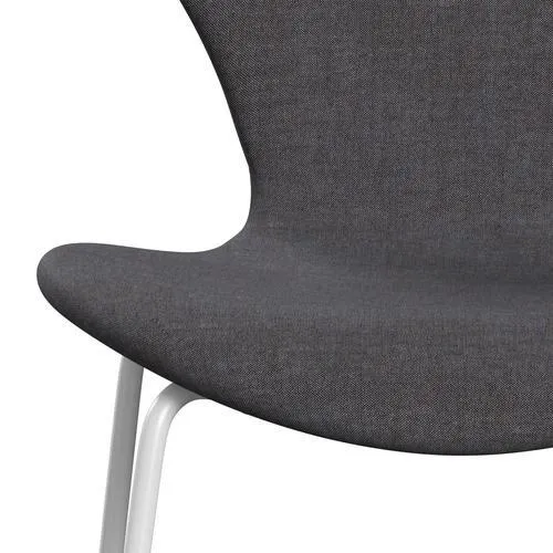 Fritz Hansen Series 7™ Chair Full Upholstery, White/Remix Dark Grey (Rem266)