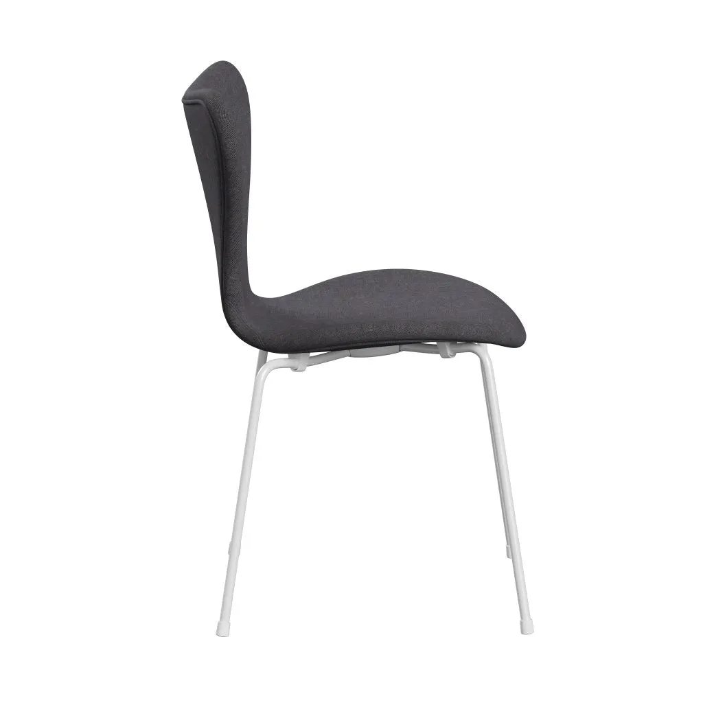 Fritz Hansen Series 7™ Chair Full Upholstery, White/Remix Dark Grey (Rem266)