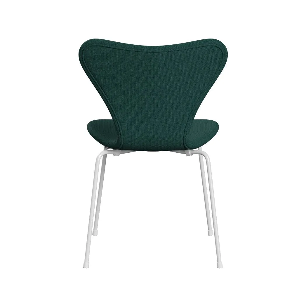 Fritz Hansen Series 7™ Chair Full Upholstery, White/Steelcut Trio Dark Green