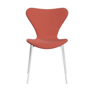 Fritz Hansen Series 7™ Chair Full Upholstery, White/Steelcut Trio Pink/Orange