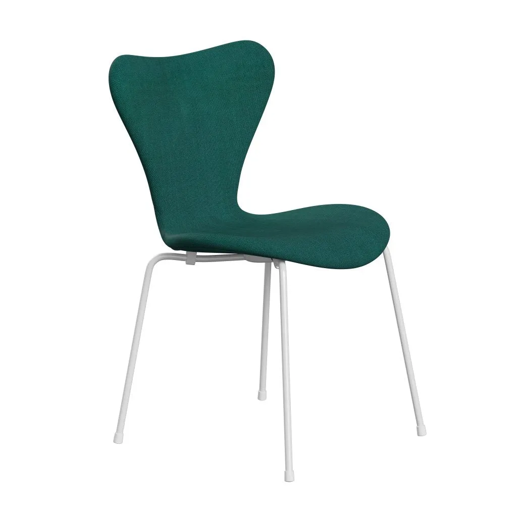 Fritz Hansen Series 7™ Chair Full Upholstery, White/Sunniva 2 Green