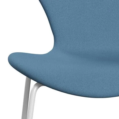 Fritz Hansen Series 7™ Chair Full Upholstery, White/Tonus Pastel Blue