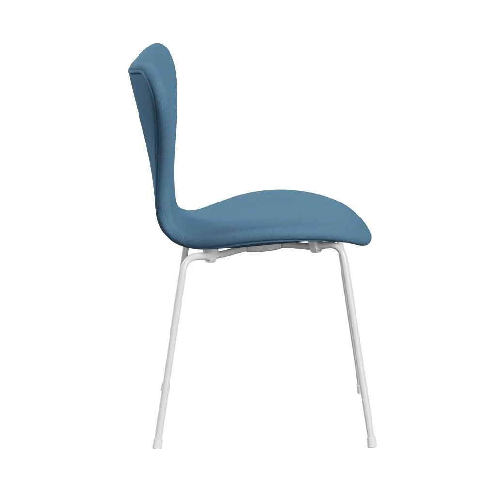 Fritz Hansen Series 7™ Chair Full Upholstery, White/Tonus Pastel Blue