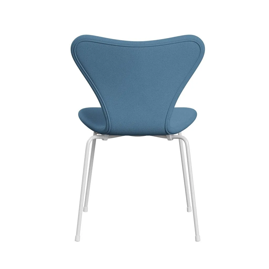 Fritz Hansen Series 7™ Chair Full Upholstery, White/Tonus Pastel Blue