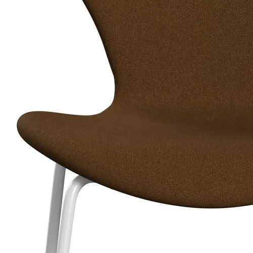 Fritz Hansen Series 7™ Chair Full Upholstery, White/Tonus Warm Brown (Ton364)