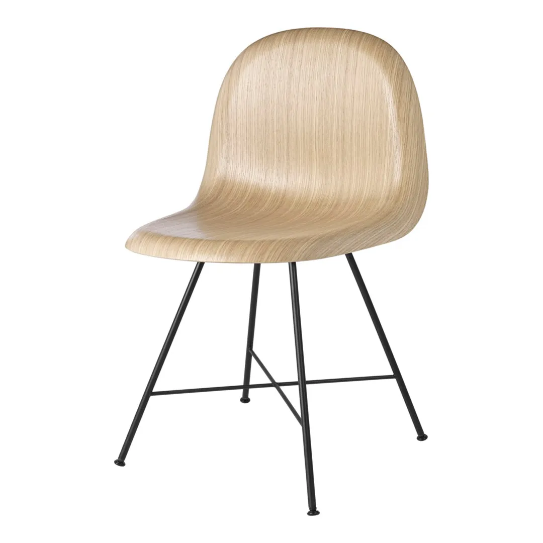 Gubi 3D Dining Chair - Center Base - Wood Shell