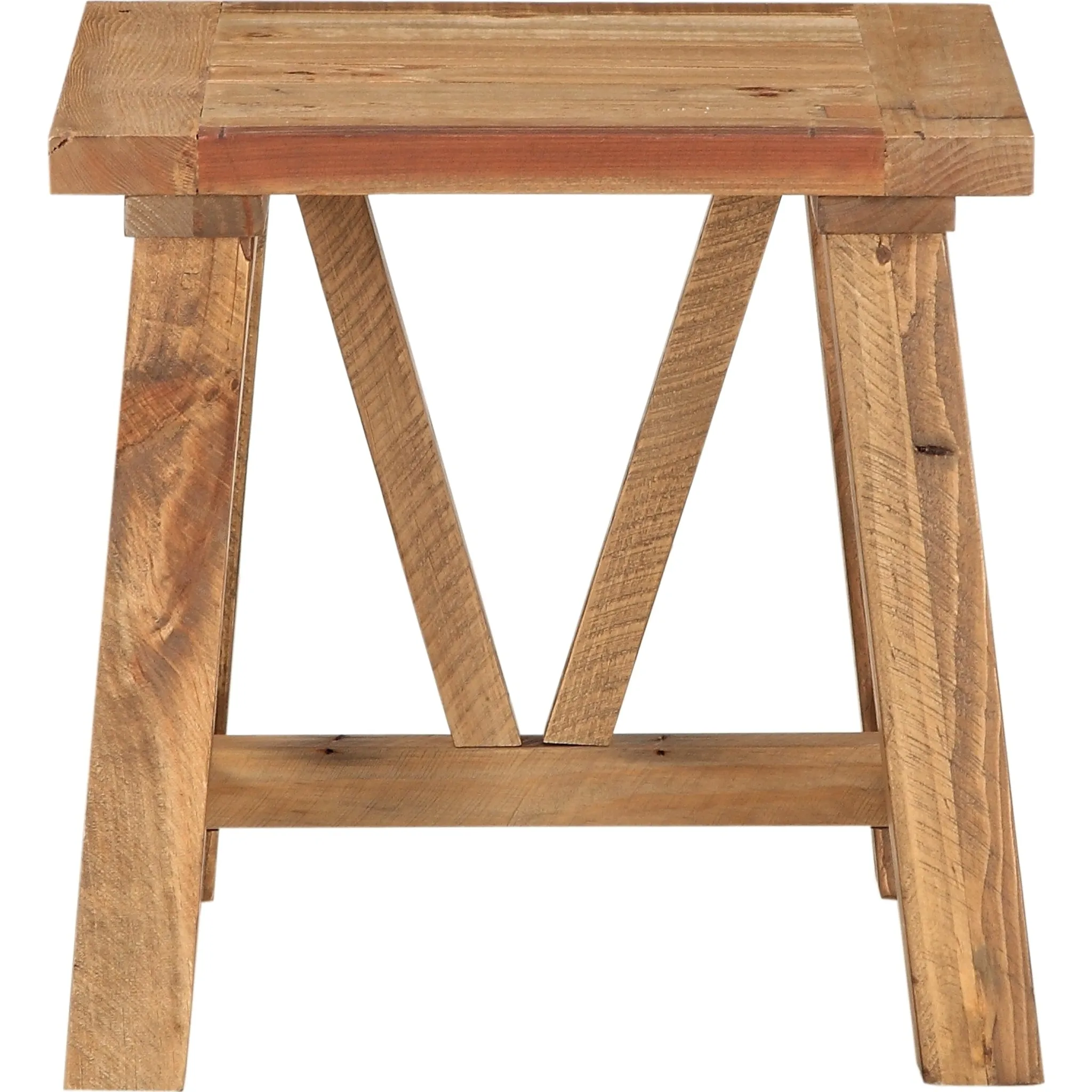 Harby Reclaimed Wood Square Side Table in Rustic Tawny Modus