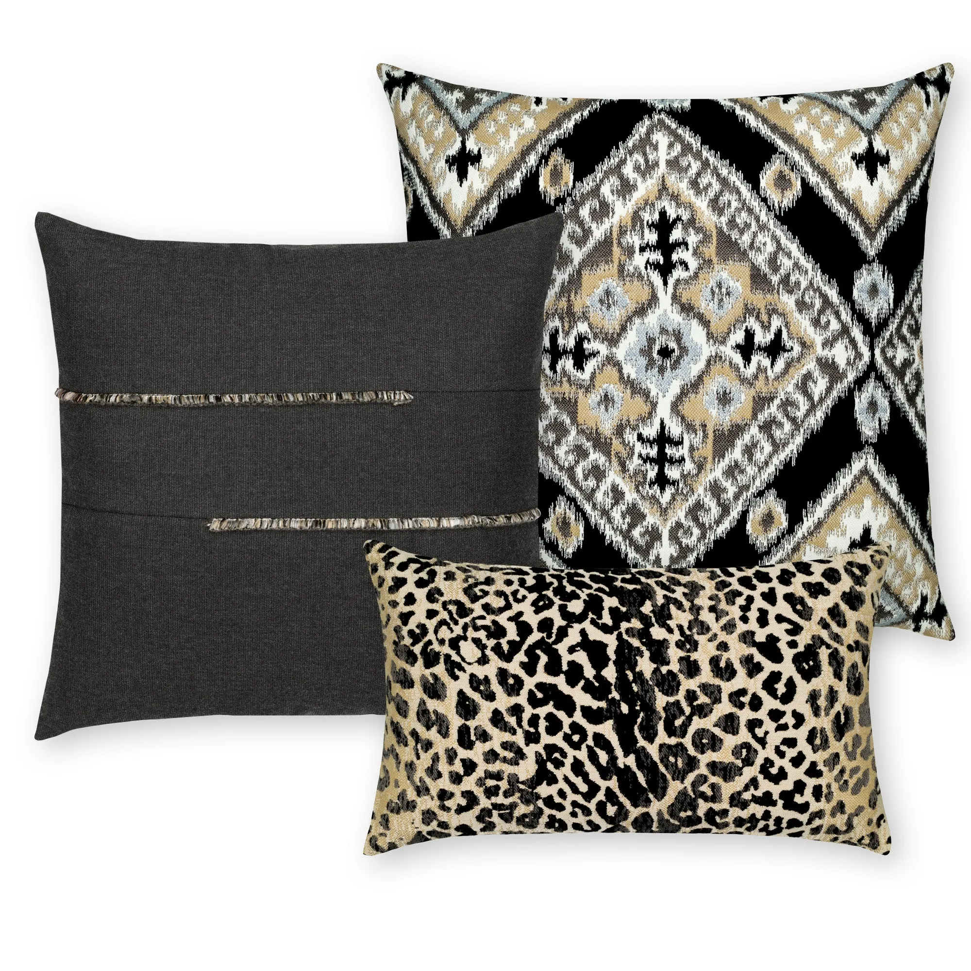 Ikat Diamond Outdoor Pillow
