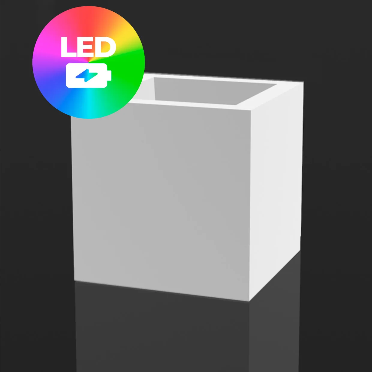 Illuminated Cube Planter
