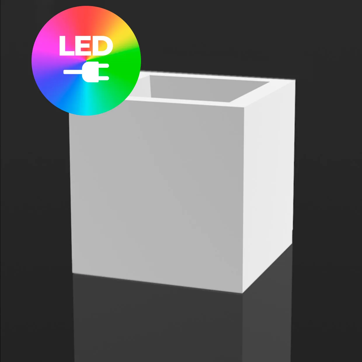 Illuminated Cube Planter