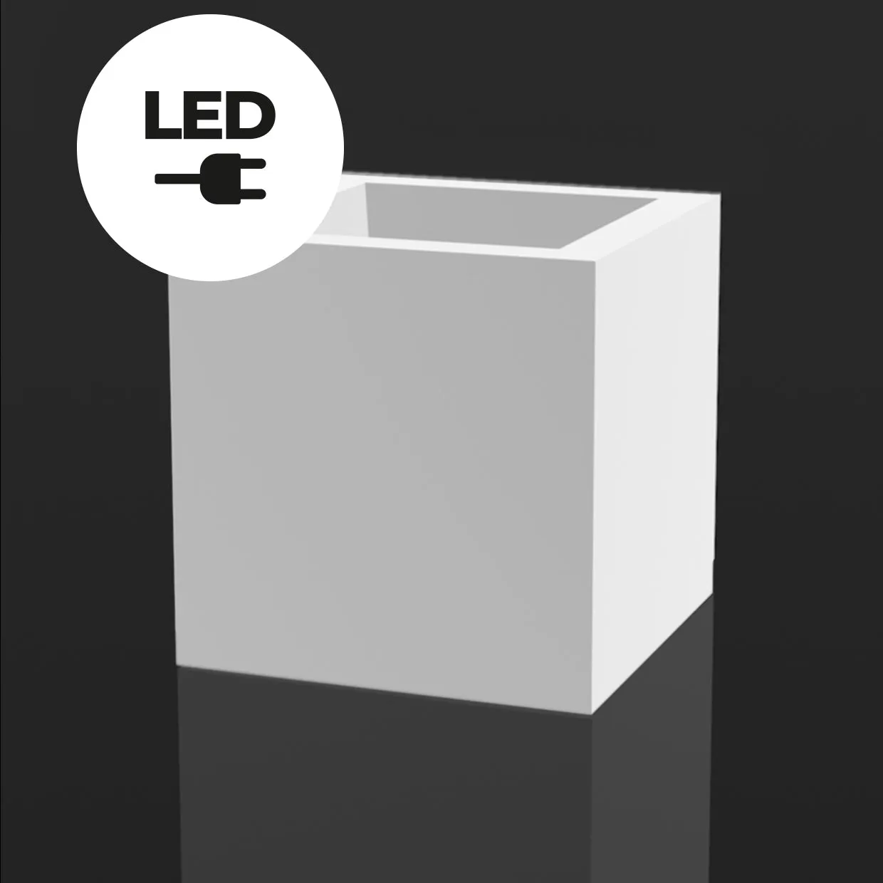 Illuminated Cube Planter