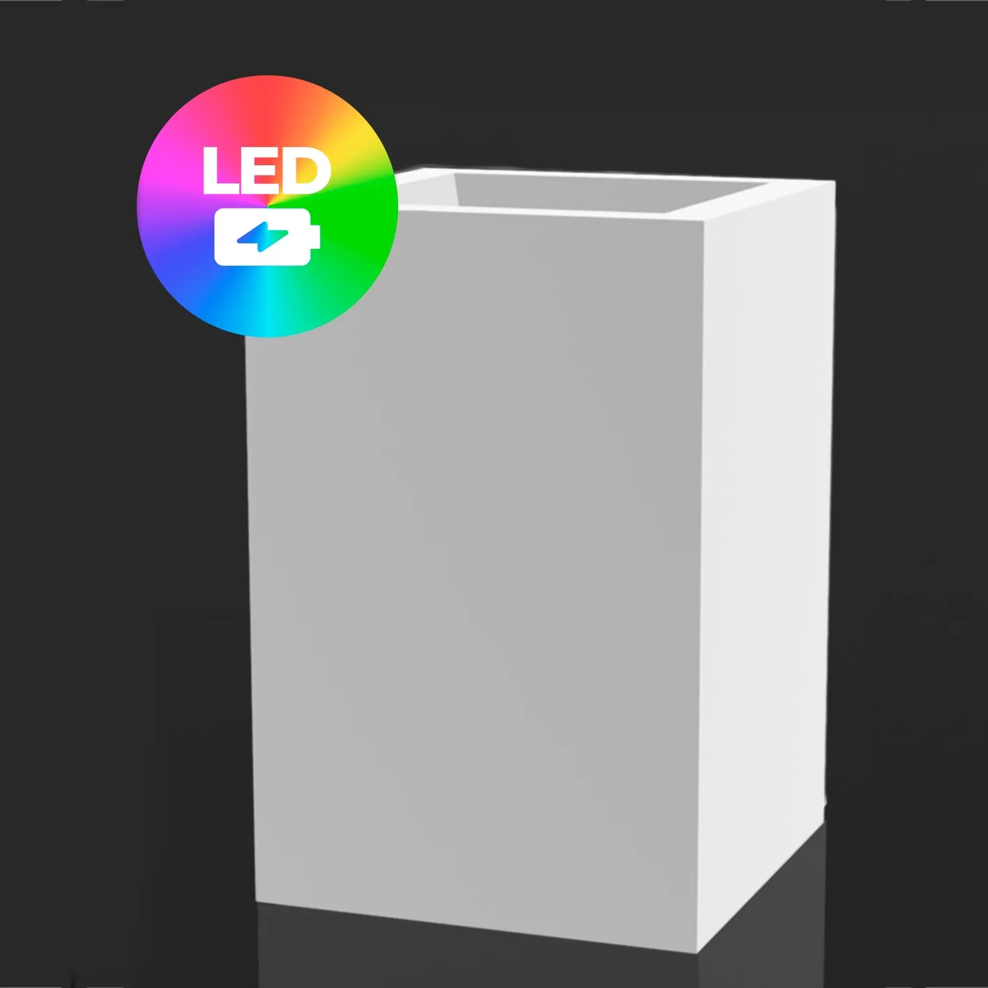 Illuminated High Cube Planter