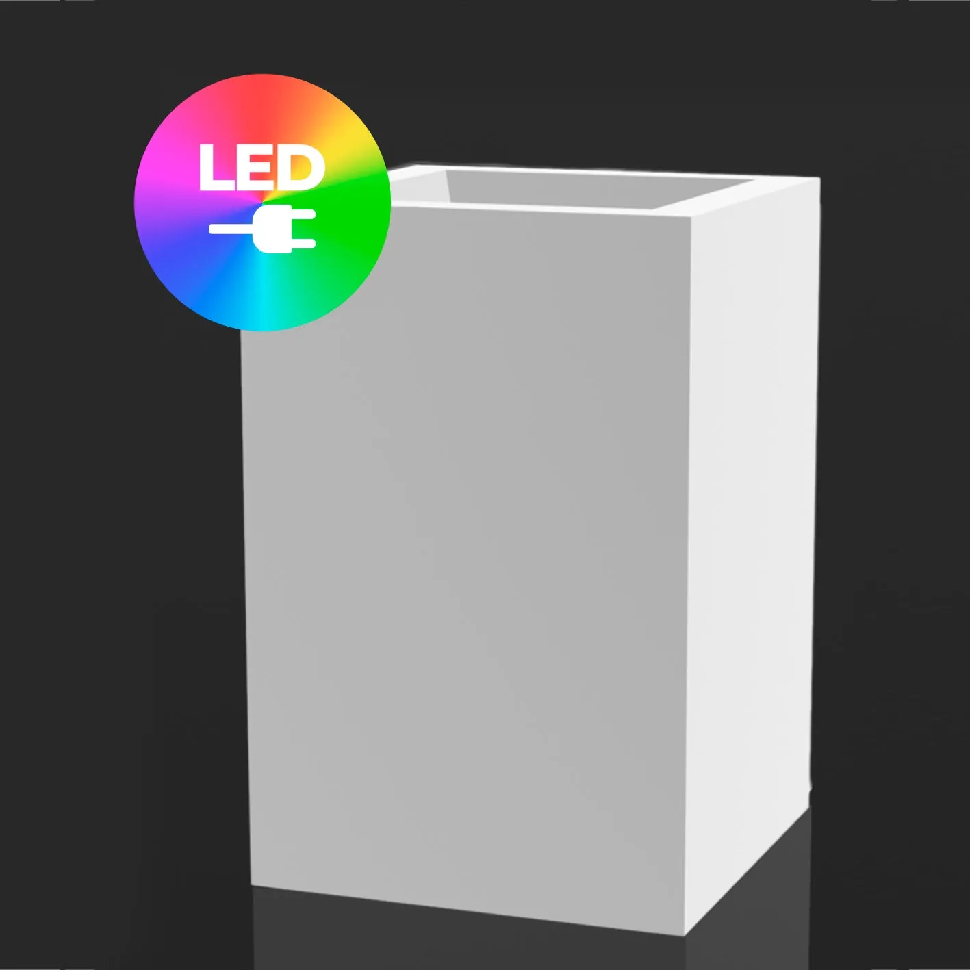Illuminated High Cube Planter