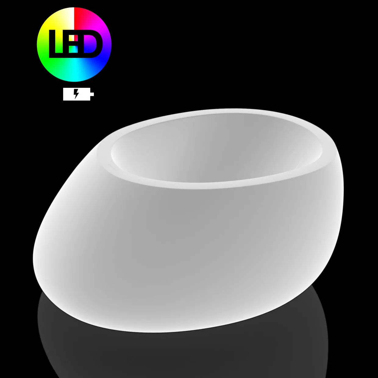 Illuminated Stone Planter