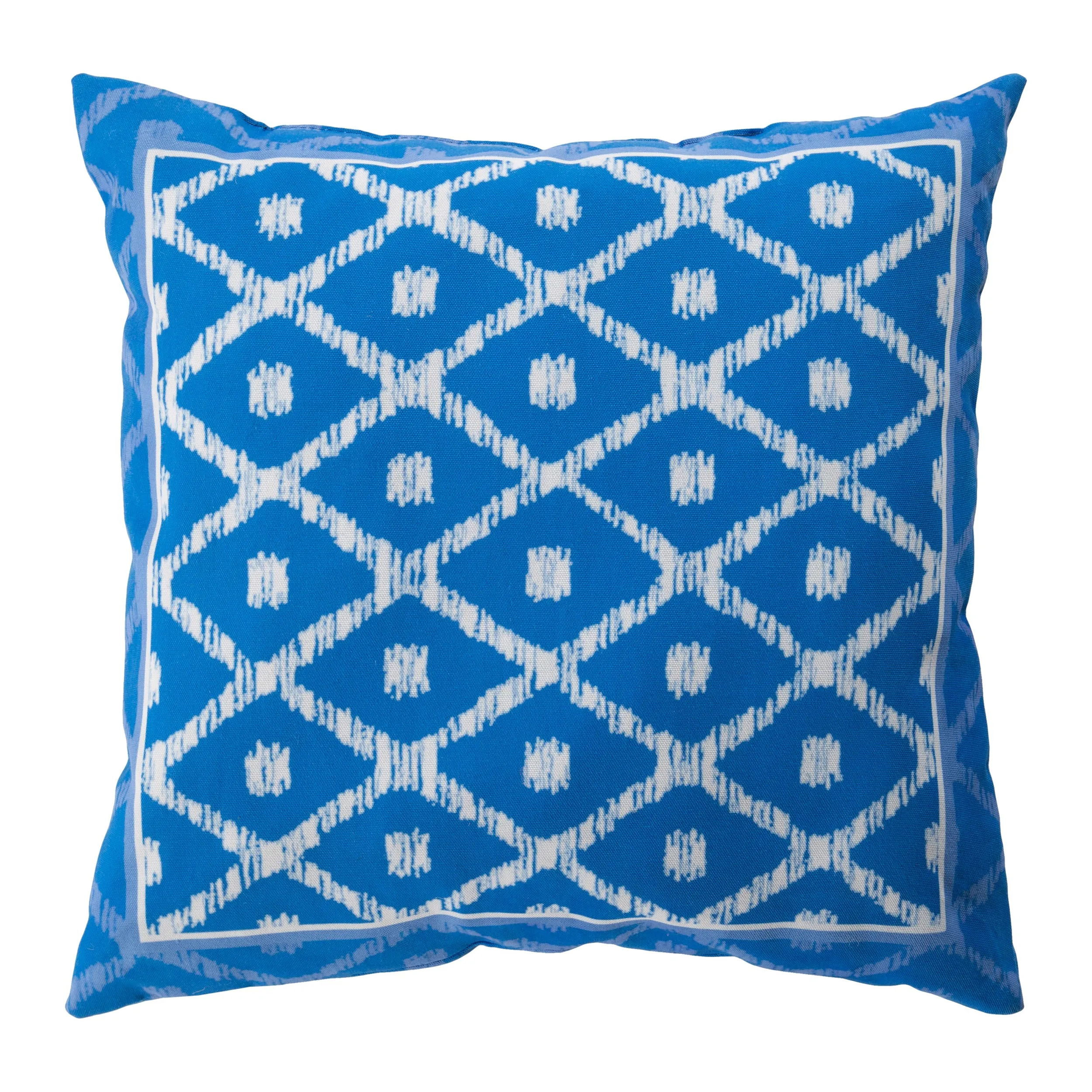 Indigo Blues Outdoor Diamond Pillow