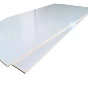Interior Ply 2440 x 1220 x 16mm ( /- 0.5mm) 2-Sided White Melamine Glossy Finish