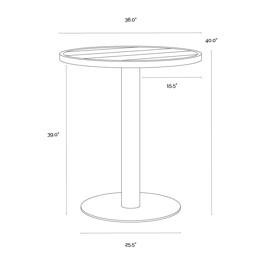 Merano Round Outdoor Bistro Table