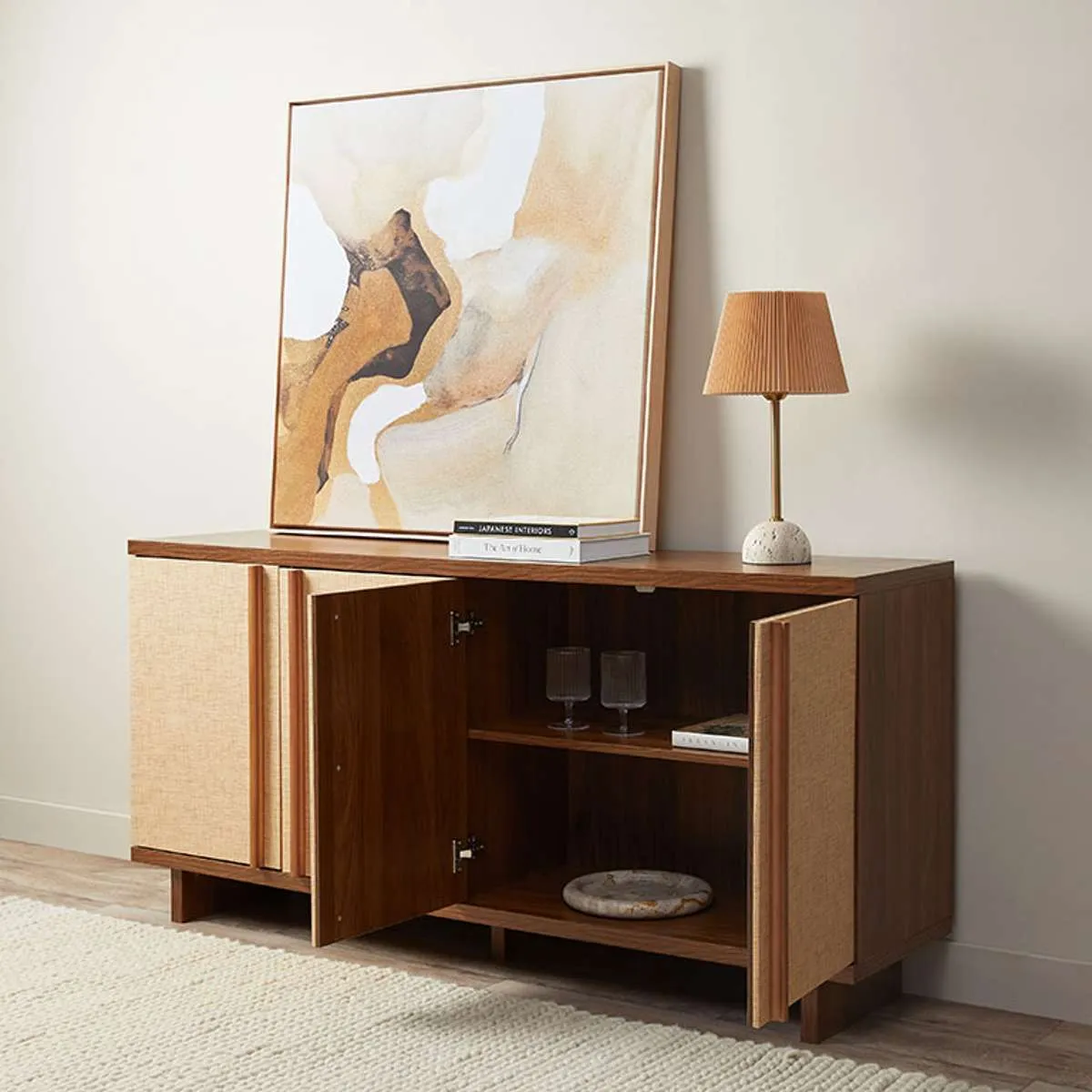 Minato Textured Buffet - Walnut Mocka