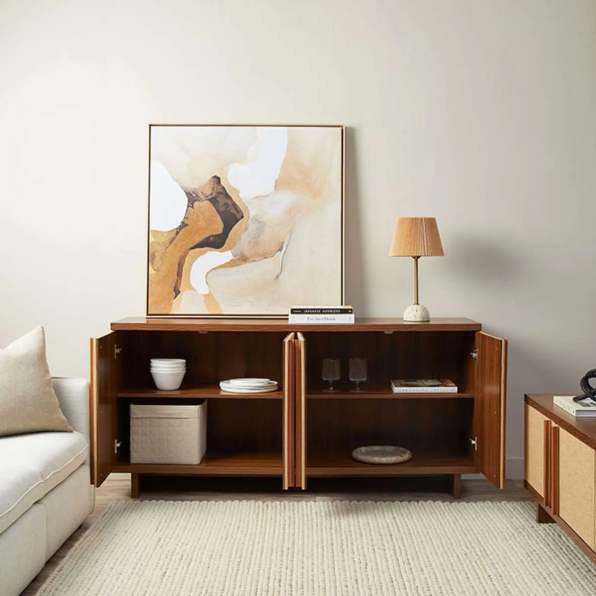 Minato Textured Buffet - Walnut Mocka