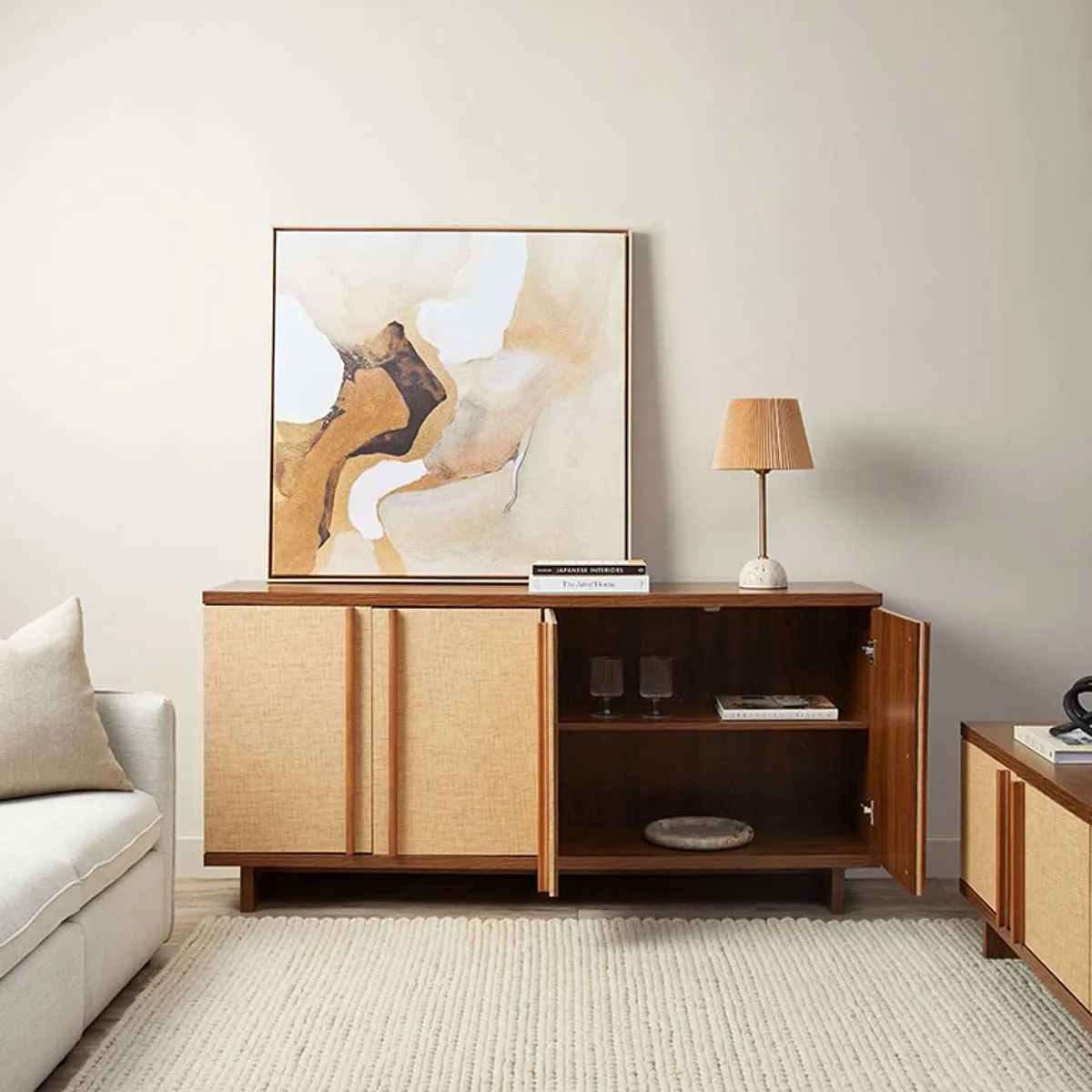 Minato Textured Buffet - Walnut Mocka