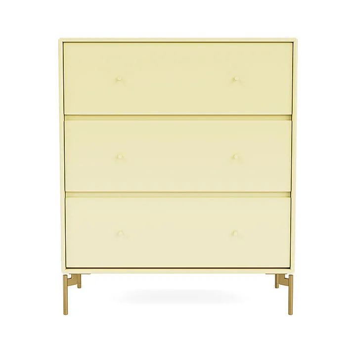 Montana Carry Dresser With Legs, Camomile/Brass