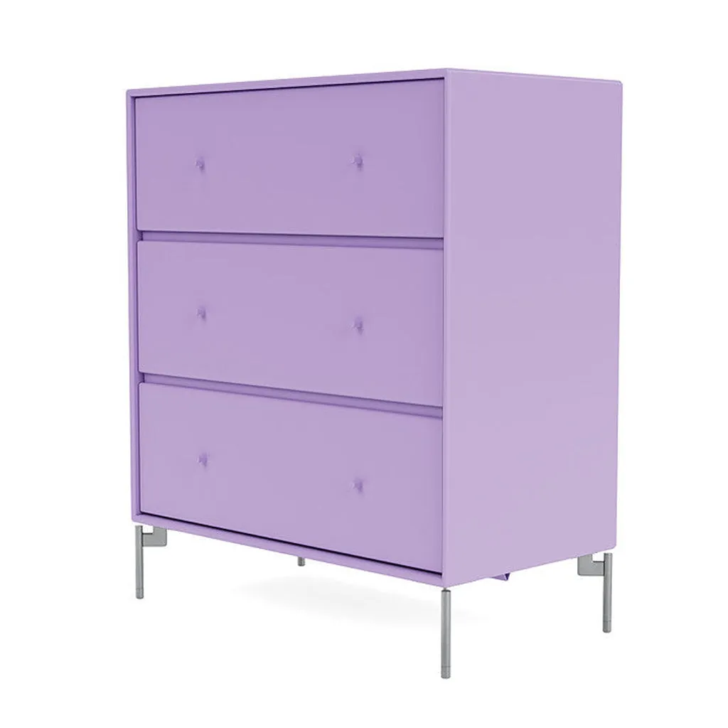 Montana Carry Dresser With Legs, Iris/Matt Chrome